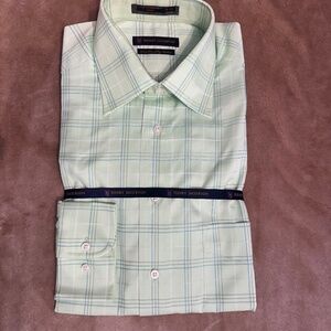 New Henry Jacobson dress shirt, 15 1/2” neck, 34/35" sleeve, barrel cuffs